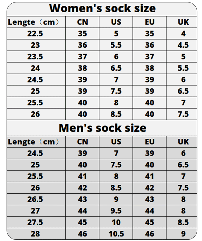 Paire de chaussettes hommes et femmes