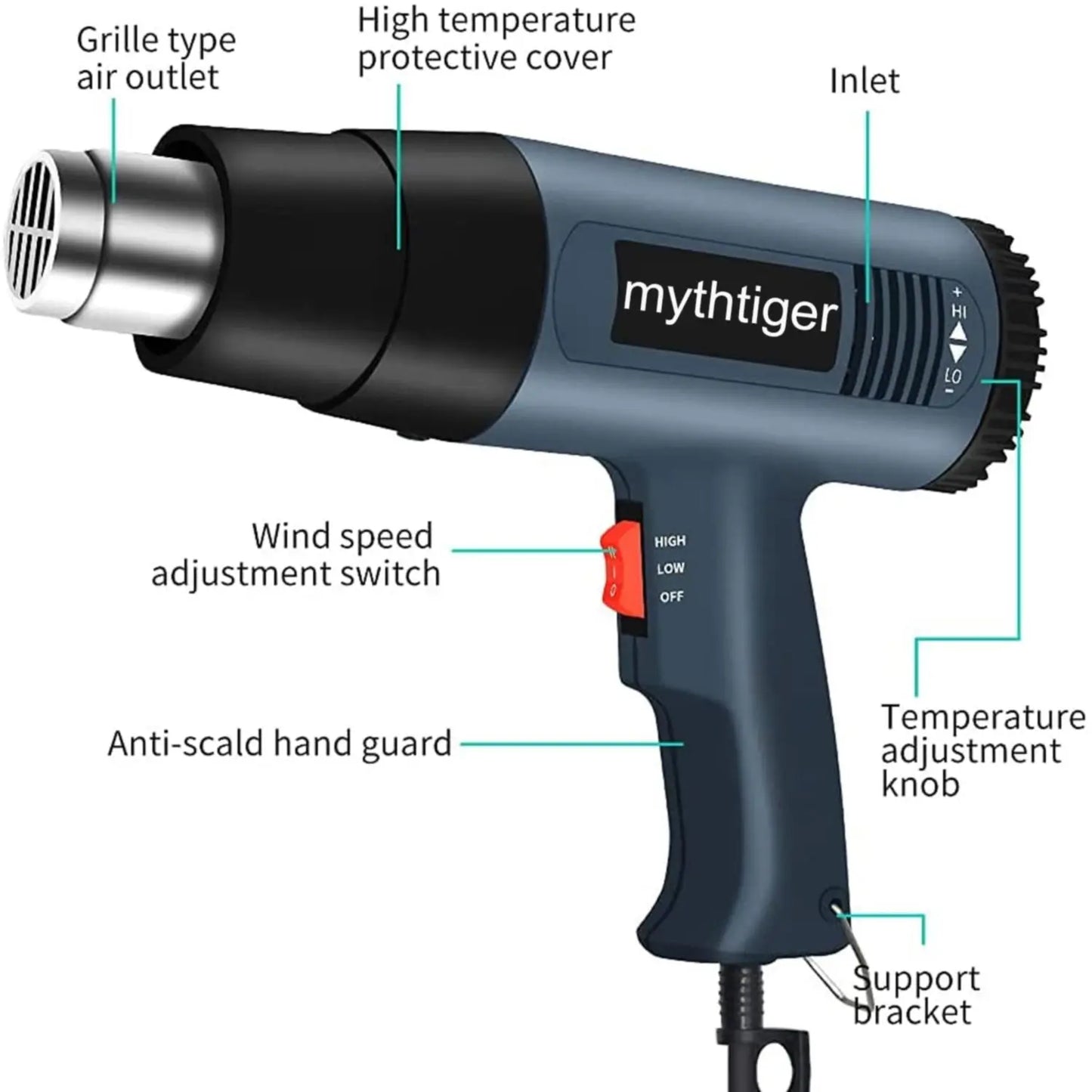 Pistolet à air chaud 2000W