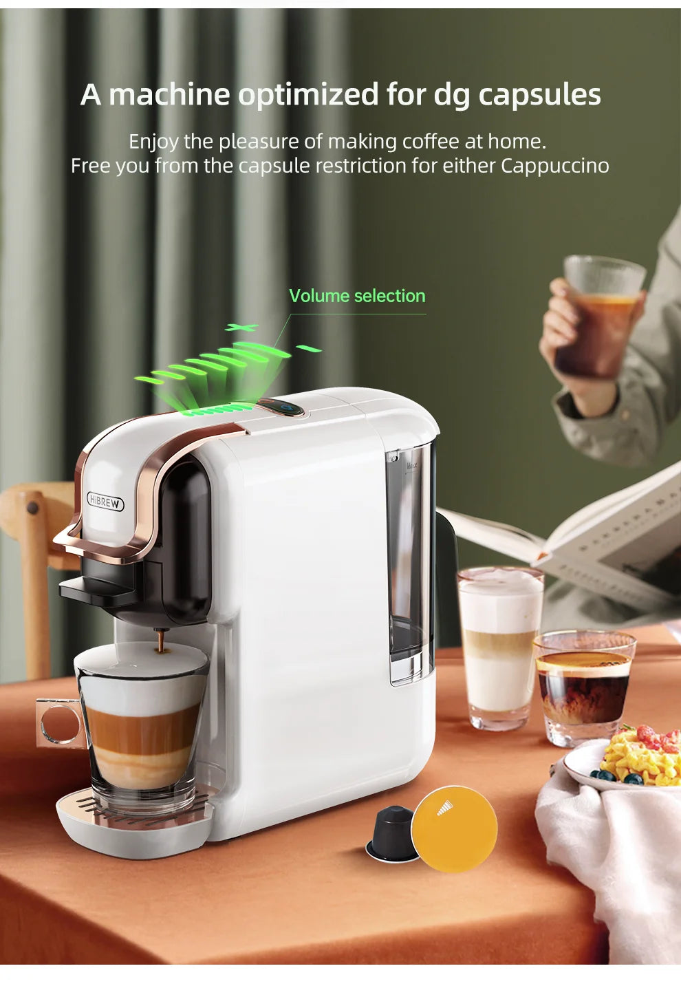 HiBREW Machine à café à capsules multiples