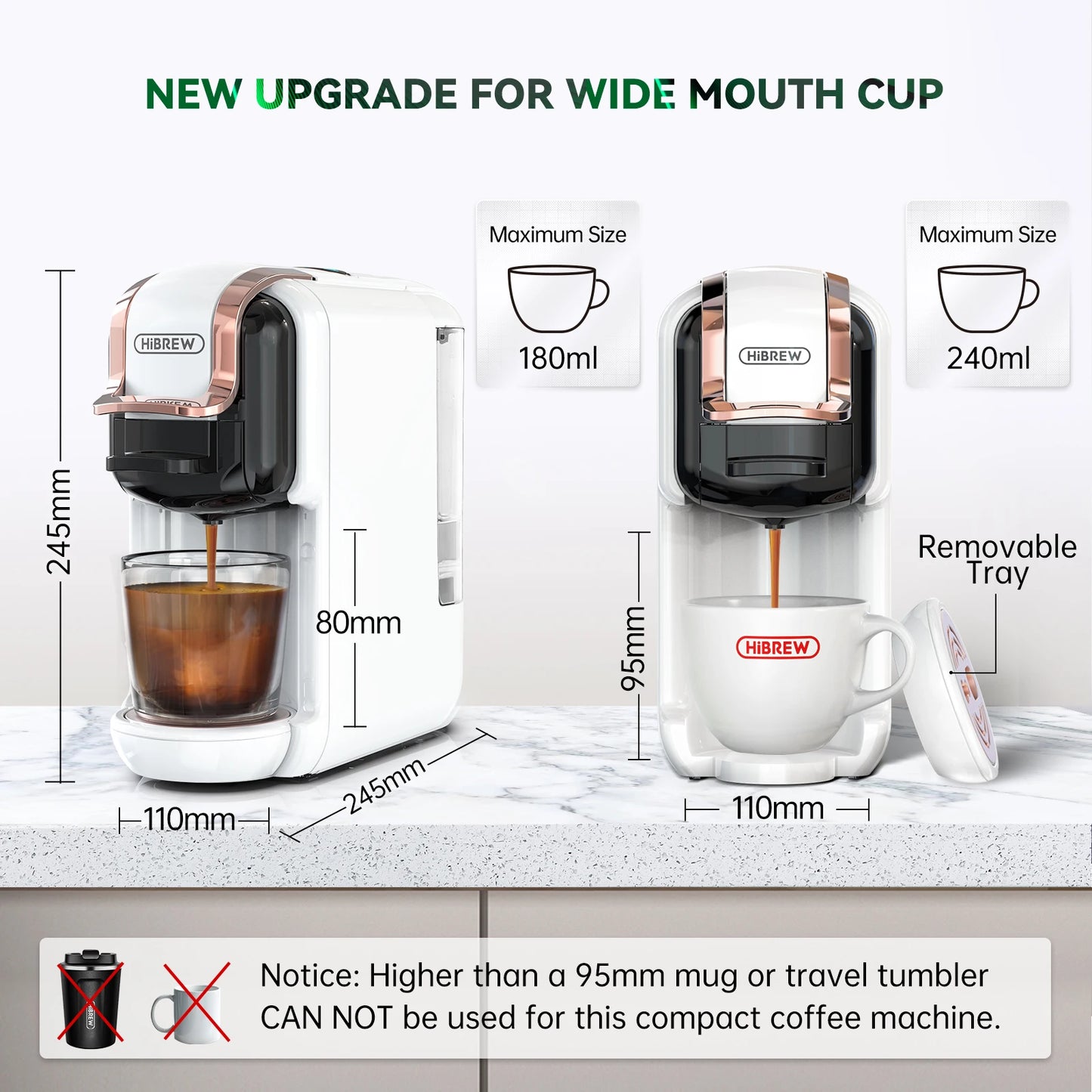HiBREW Machine à café à capsules multiples