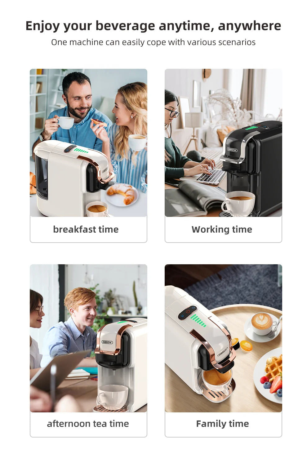 HiBREW Machine à café à capsules multiples