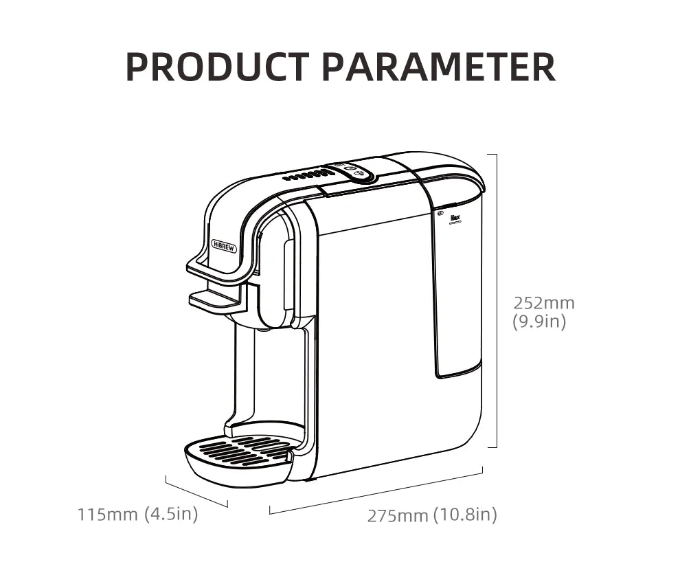 HiBREW Machine à café à capsules multiples