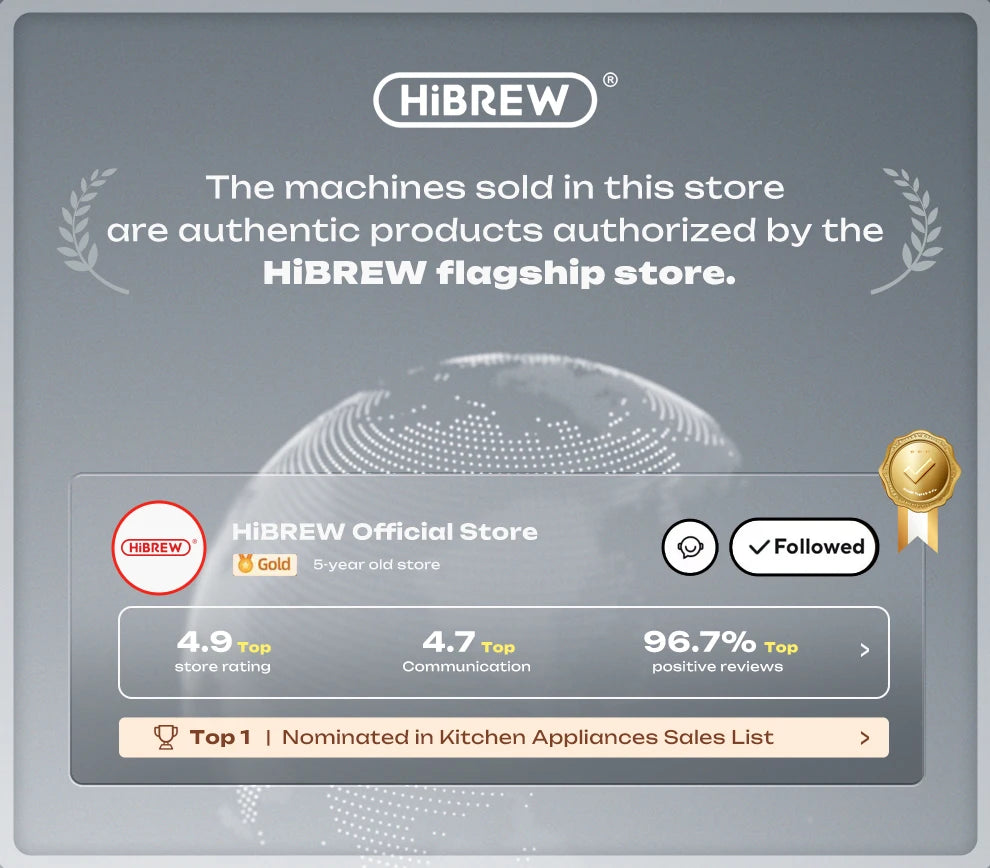 HiBREW Machine à café à capsules multiples