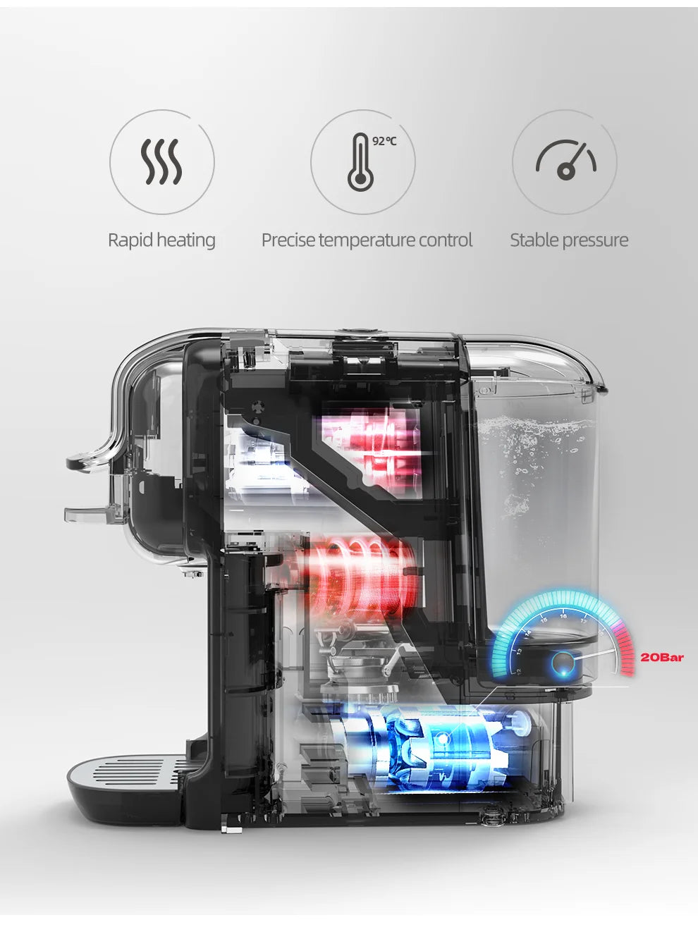 HiBREW Machine à café à capsules multiples
